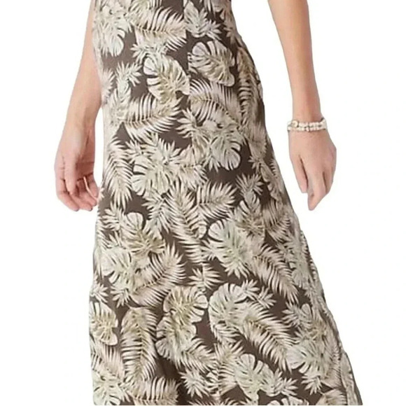 J. Jill | Women's Printed A Line Knit Maxi Skirt Cheerful Palms Plus Size 3X - Picture 2 of 8
